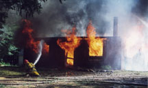 Burning house